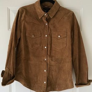 Forever 21 Faux Leather Shirt (Women)